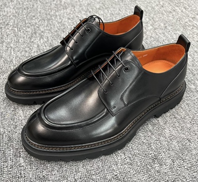 2026年新款男鞋真皮系带商务正装皮鞋英伦风厚底耐磨减震男婚鞋