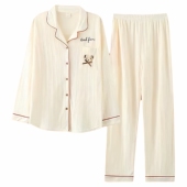 2026新款 200斤外穿高级感家居服套装 大码 胖mm睡衣女春秋纯棉长袖