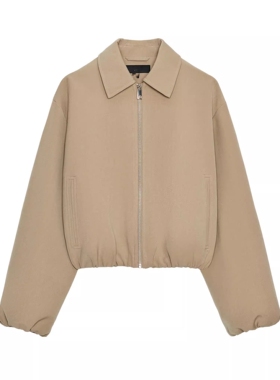 8372246 704 秋季新品女装拉链蓬蓬夹克长袖短款外套 8372246 800