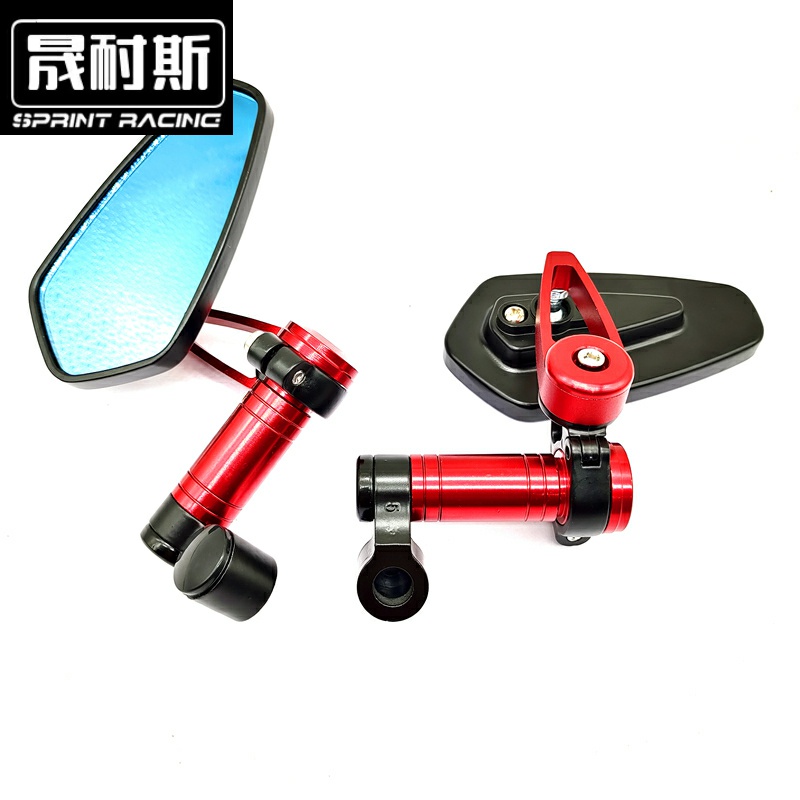 摩托车后视镜改装反光镜适用酷奇劲战小牛 春风SR250迷你款反光镜