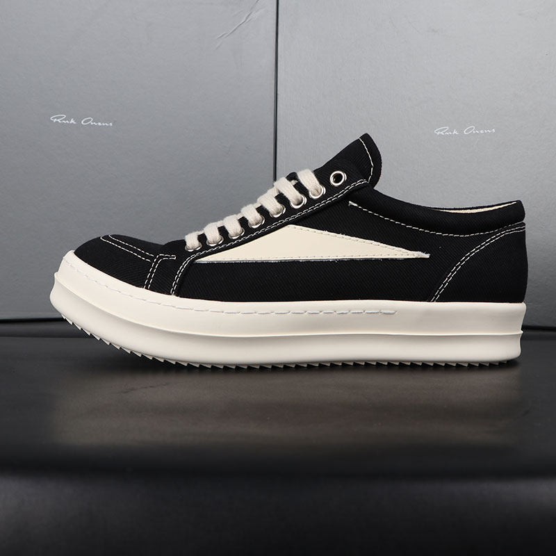 thumbnail for Low-top shoes men's infringement main line new spring, autumn and summer thick-soled cowhide dark RO black and white casual board shoes women