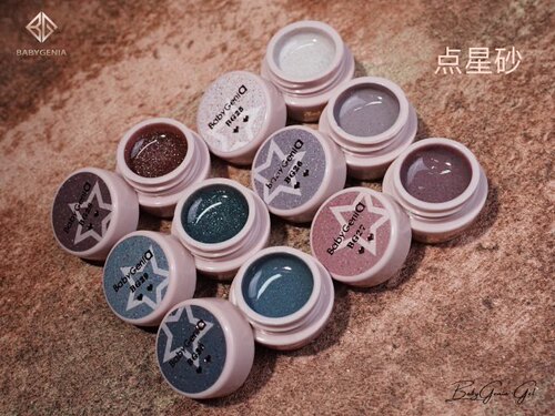 bbg点星砂系新品微闪砂糖小套系甲油胶babygenia美甲胶网红款包邮