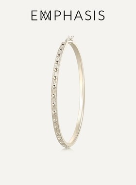 EMPHASIS艾斐诗「融」系列丝锻合金铆钉大耳环单只91318E