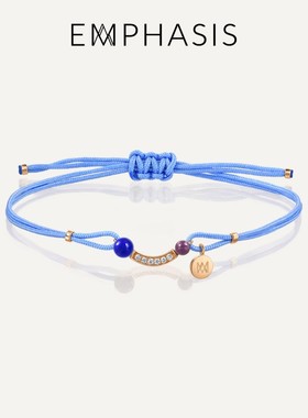 EMPHASIS艾斐诗「宇」系列18K青金石钻石手链转运手绳90733B