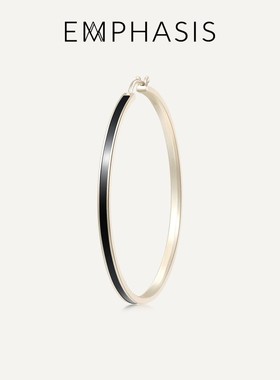 EMPHASIS艾斐诗「融」系列丝锻合金简约耳环女90561E