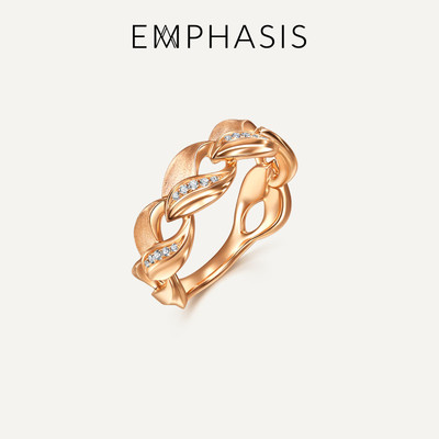 EMPHASIS艾斐诗「盛」系列18K玫瑰金钻石戒指96142R预订预订