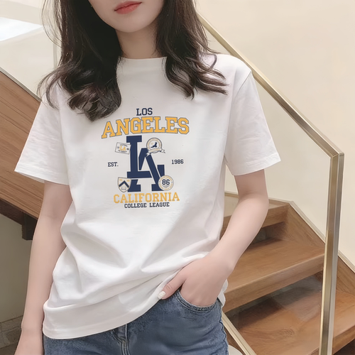 夏季纯棉宽松显瘦女短袖T恤