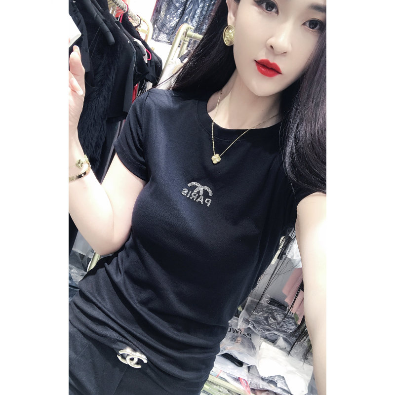 夏装T恤圆领短袖欧货新款洋气