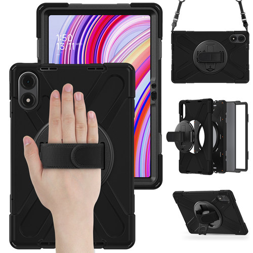 丽真硅胶套适用于红米Redmi Pad2 Pro保护套外壳防摔小米平板PadPro12.1全包软旋转支撑架户外配背带手托