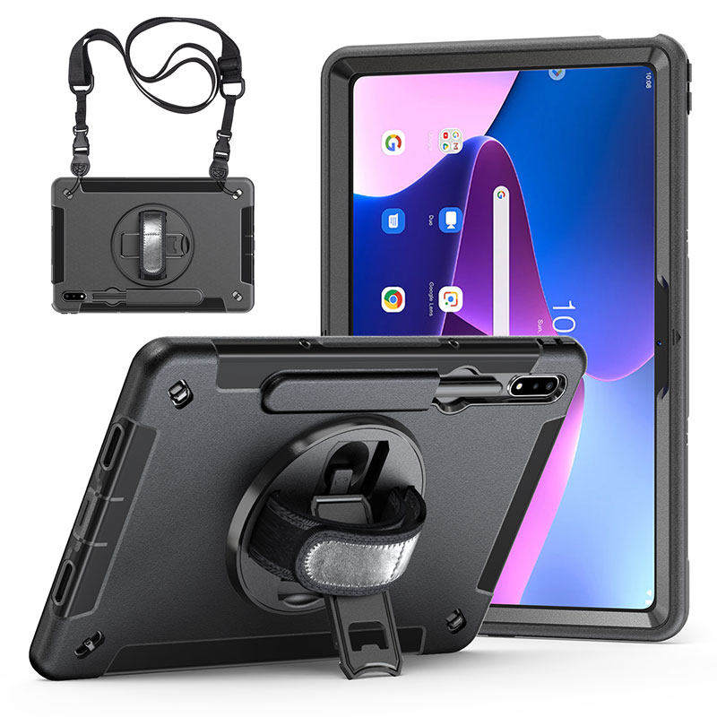 丽真保护套适用于联想小新Pad Pro12.6英寸外壳TAB P12pro防摔平板全包TB-Q706F/M/N手托旋转横竖支撑架背带