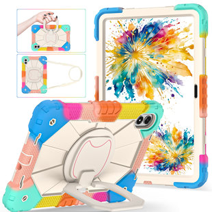 丽真保护套适用于2025款红米Redmi Pad 2 Pro硅胶外壳pad2旋转手提横竖支撑架背带全包小米平板12.1英寸防摔