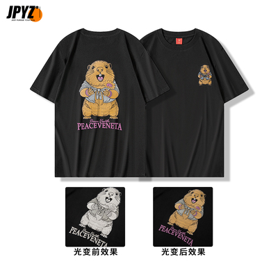 2025新款国潮风土拨鼠变色T恤