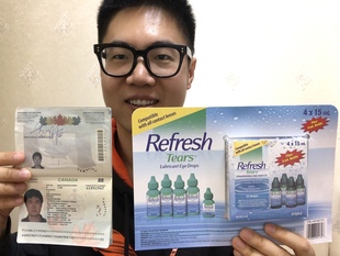 国内现货加拿大Refresh15ml人工泪滴眼液清洗眼睛滋润保湿 不干涩