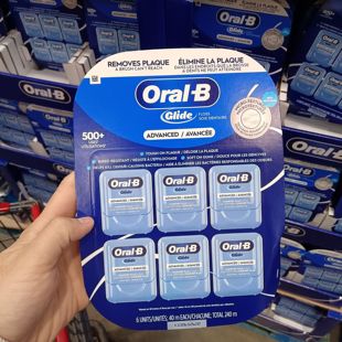 国现加拿大Oral-B欧乐B Glide Floss薄荷味牙线40米*6盒扁线加量