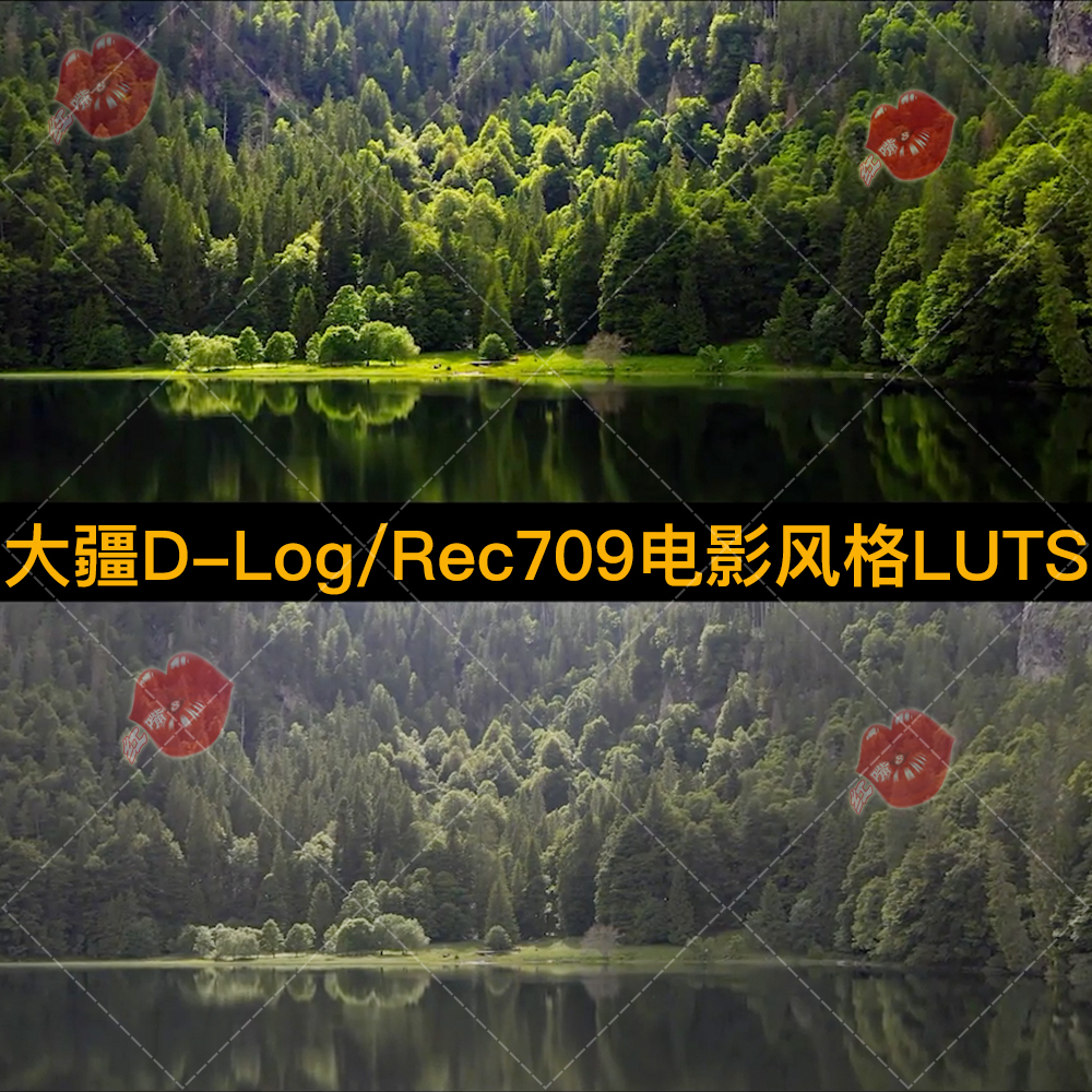 大疆DJI D-Log航拍景观高品质3D LUT预设+Rec709电影风格调色LUTs