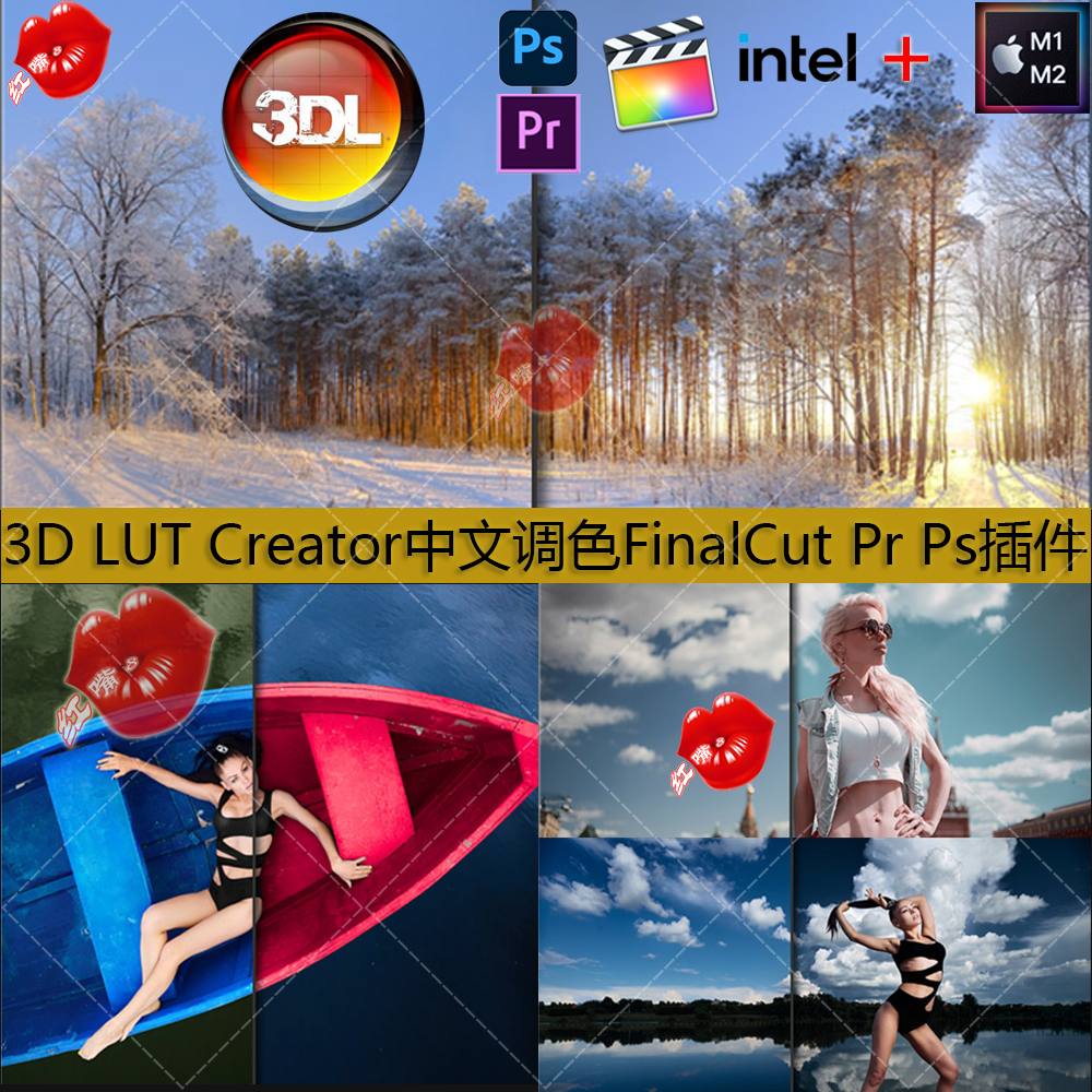 3D LUT Creator中文视频调色FinalCut Pr Ps插件 支持intel+M1/M2 商务/设计服务 设计素材/源文件 原图主图