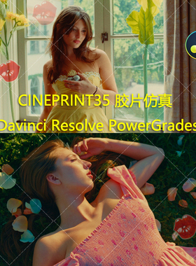 Cineprint35 Film Emulation PowerGrade 达芬奇胶片仿真节点调色