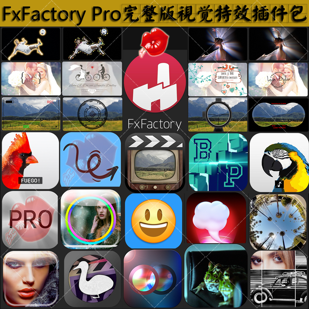 FxFactory Pro完整版视觉特效插件包支持FCPX/AE/PR/Motion MAC 商务/设计服务 设计素材/源文件 原图主图