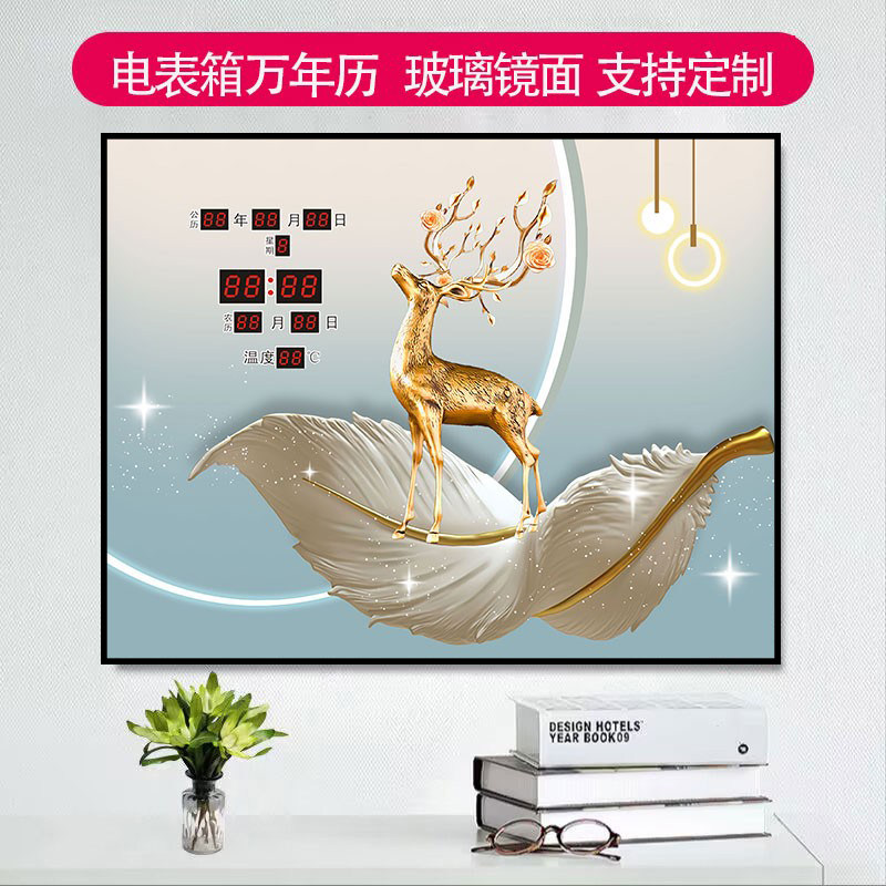 电表箱万年历装饰画显示时间