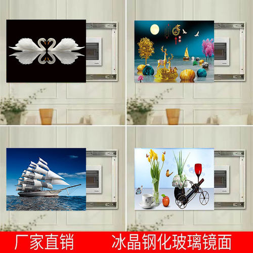 电表箱推拉装饰画遮挡总开关电闸箱网箱家用防水装饰画客厅餐厅画
