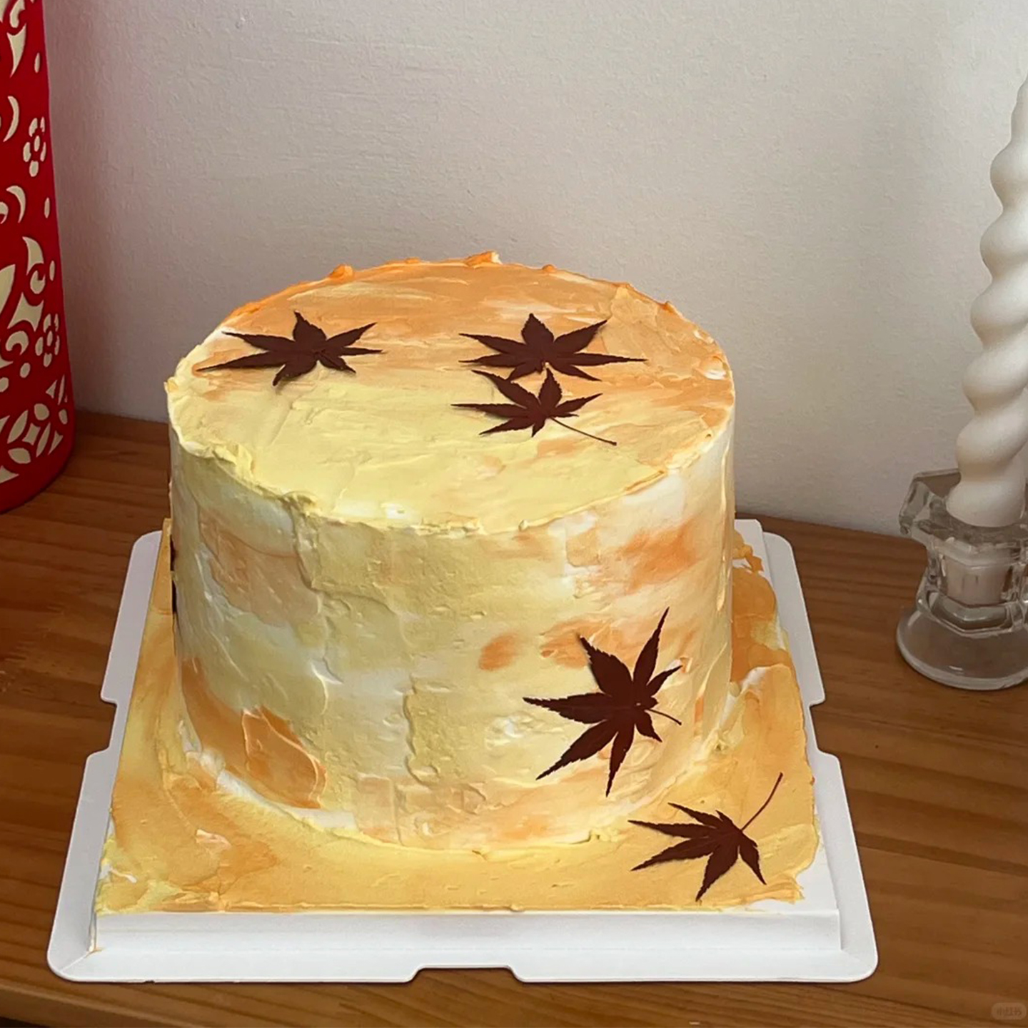 小红书森系枫叶翻糖刻字切模蛋糕装饰秋季秋天甜品台烘焙装扮模具