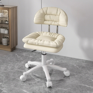 化妆椅美容院专用靠背椅子美甲美发师旋转美容凳升降椅轮滑大工椅