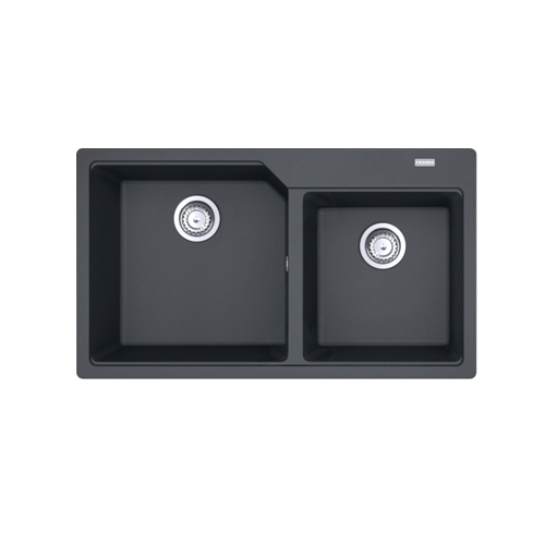 UBG620-86瑞士弗兰卡FRANKE厨房花岗岩水槽台上下大双槽包邮