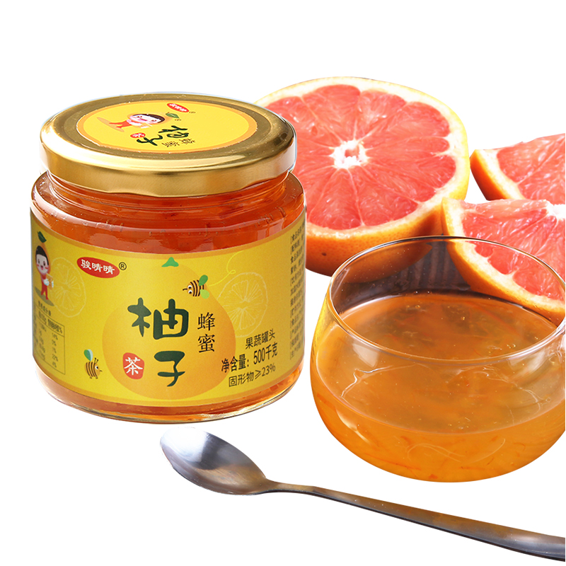骏晴晴蜂蜜柚子茶500g冲水酱批发