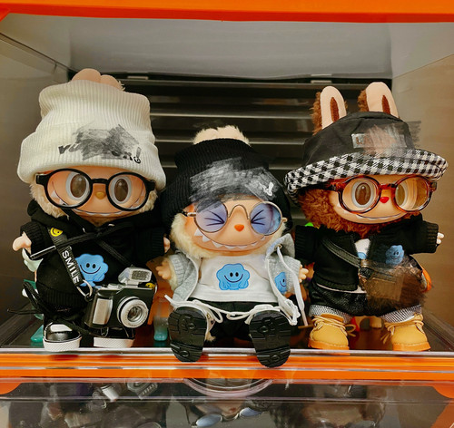 LingOrm同款包包挂件拉布布17cm搪胶娃衣蓝色小云朵手工换装衣服