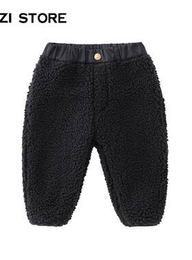 【好物体验】JUZI STORE童装仿羊羔绒军事加厚长裤男女童1940006