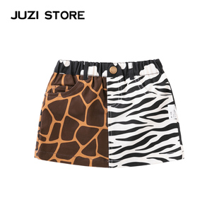 帆布动物图案下装 纯棉短裙女童1226101 STORE童装 JUZI