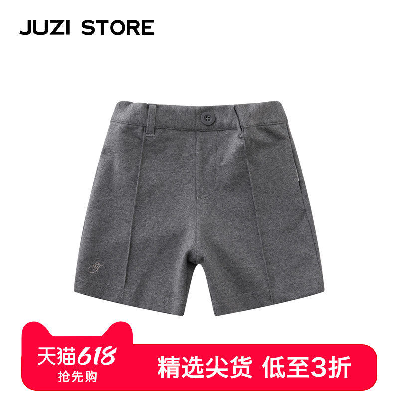 JUZI STORE童装罗马布学院风下装西裤短裤中性男女童113