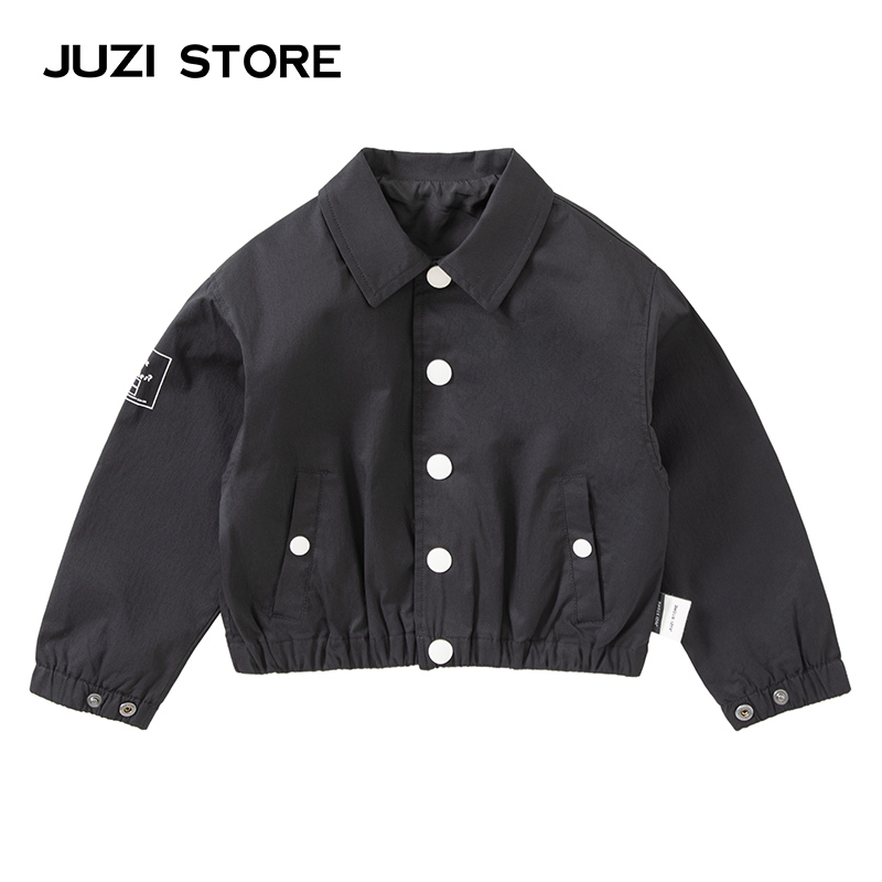 JUZI STORE童装夹克外套锦棉斜纹基本款上装教练衫男女童1911008