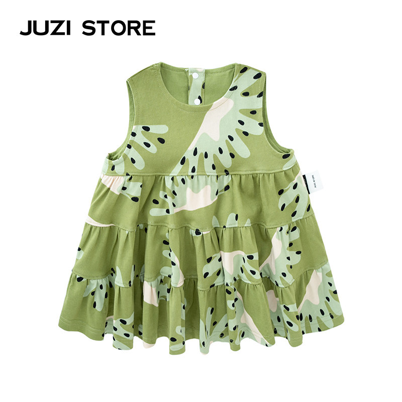 JUZI STORE童装纯棉细腻粗针夏日水果蓬蓬裙连衣裙女童1226502