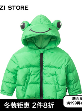 JUZI STORE童装保暖羽绒服青蛙造型上装外套中性男童女童1141404