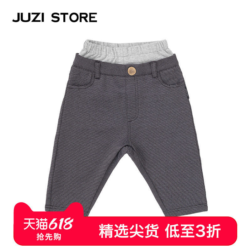 JUZI STORE童装变形棉毛工装风格下装长裤中性男童女童18