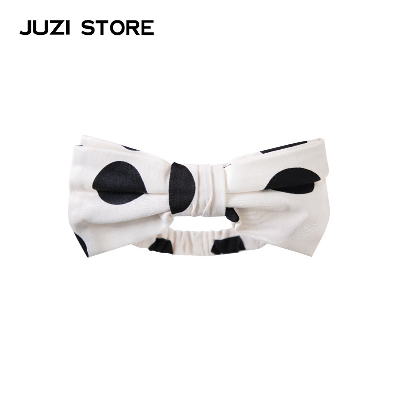 JUZI STORE童装帆布复古波点条纹中古风格发饰发带女童10