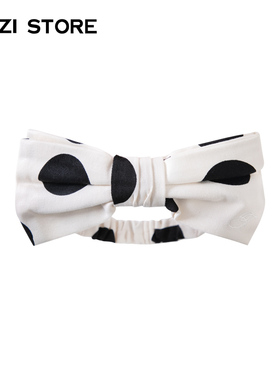 JUZI STORE童装帆布复古波点条纹中古风格发饰发带女童1017401