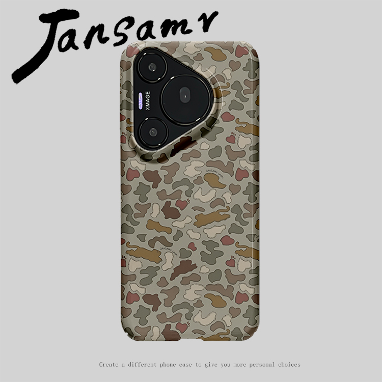 卡通迷彩适用华为mate70pro手机壳30/40/50全包pura70硬壳P60pro防摔mate60pro磨砂二合一个性原创新款