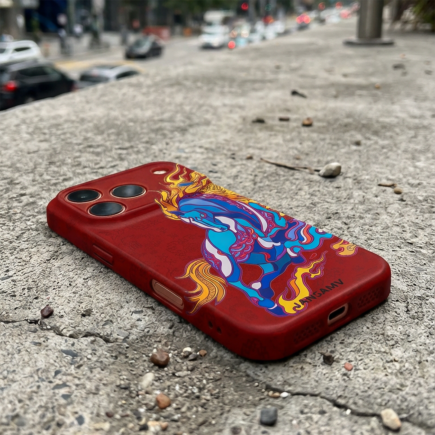 国潮焰马全包防摔软壳手机壳