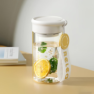 物生物随手水杯女耐高温新款2025夏天外出便携tritan材质塑料杯子