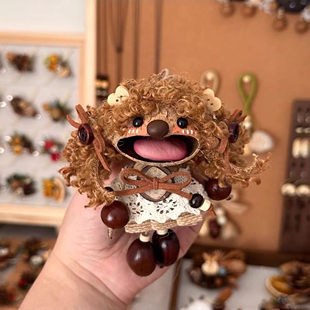 天然治愈系果壳娃娃挂件成品手工diy材料包制作会响风铃包挂装饰