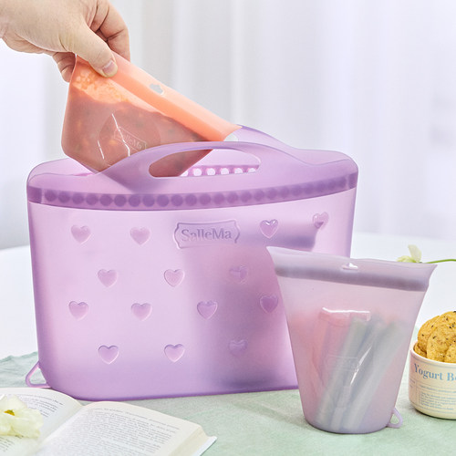 SalleMa硅胶防漏沙拉素食保鲜袋