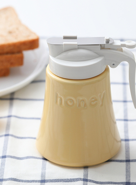 日本进口ZeroJapan陶瓷蜂蜜瓶液体挤按压式蜂蜜壶易倒出取蜂蜜罐