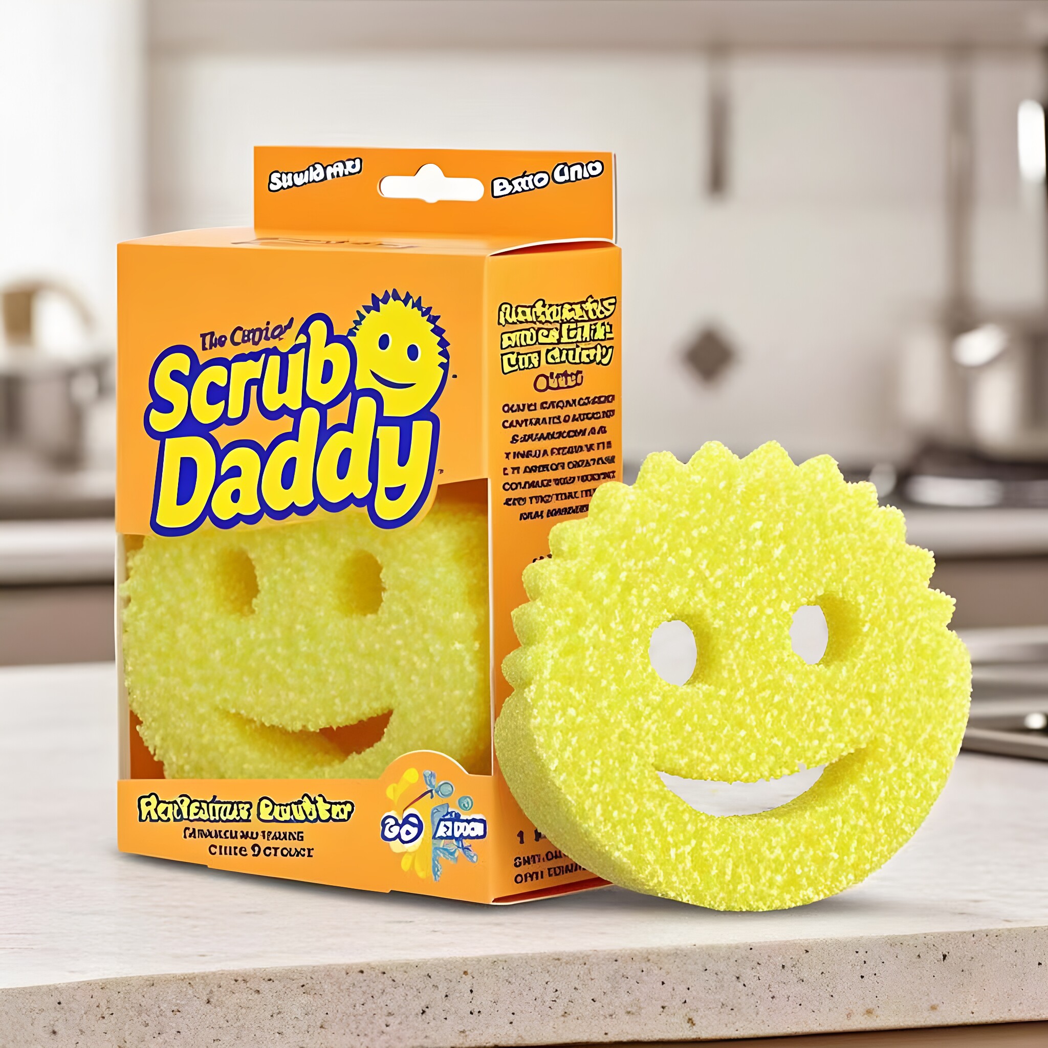 正品Scrub Daddy笑脸爸爸魔力清洁擦厨房去污擦锅感温海绵洗碗擦