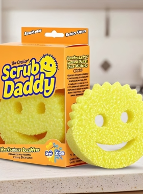 正品Scrub Daddy笑脸爸爸魔力清洁擦厨房去污擦锅感温海绵洗碗擦