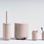 丹麦进口ZONE北欧简约踏板垃圾桶纯色杂物家用卫生间客厅带盖纸篓