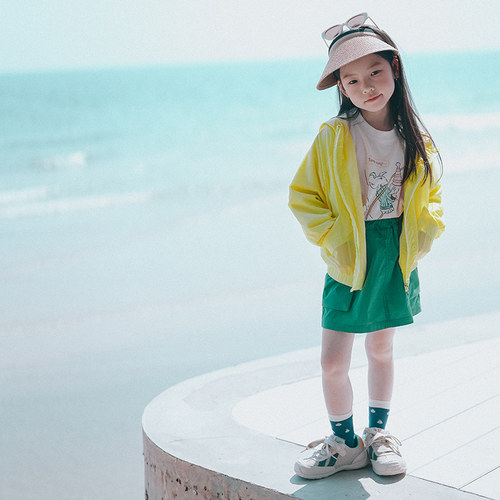 春夏防晒明媚色彩连帽外套