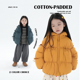 PISELLI史豌豆女童2025新款冬季棉服儿童环保颗粒绒连帽保暖外套