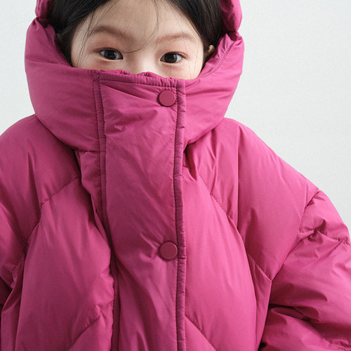 经典纯色面包连帽羽绒服